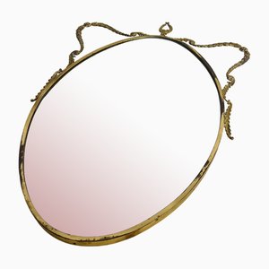 Vintage Italian Wall Mirror in Brass, 1950s