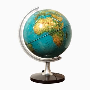 Globo terráqueo italiano con luces de Rico, años 80