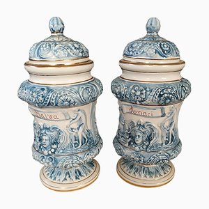 Capodimonte Apothekengläser, 1930, 2er Set