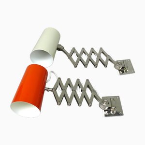 Scissor Lights from Hala Hannoversche Lampenfabrik, 1960s, Set of 2