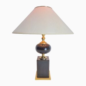 Vintage Regency Brass Table Lamp from Le Dauphin, 1970s