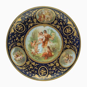 Antikes österreichisches Wandladegerät aus Vergoldeter Keramik, 1890er