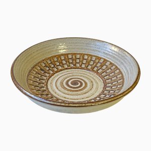 Stoneware Bowl in Coffee Glaze by Joseph Simon for Søholm, 1960s