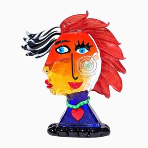Testa femminile in vetro di Murano di YourMurano