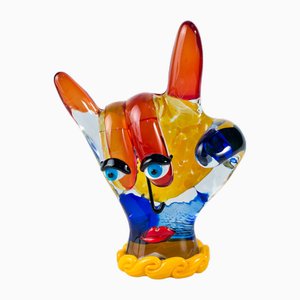 Scultura astratta fatta a mano in vetro di Murano di YourMurano