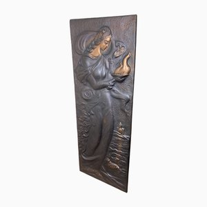 Art Nouveau Lady Kupfertafel Legend of Tamar Religiöse Tafel