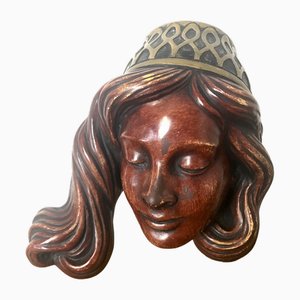 German Art Nouveau Wall Hanging Plaque by Achatit, 1950s