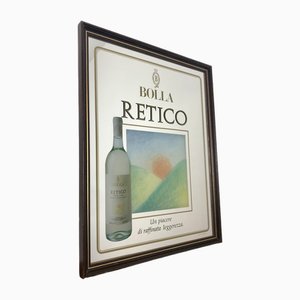 Vintage Italian Bolla Retico Wine Mirror