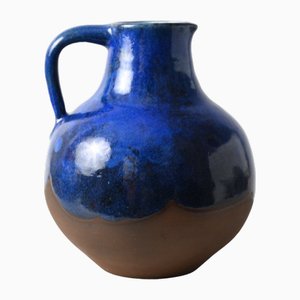 German Studio Pottery Blue Glazed Vase, 1960s