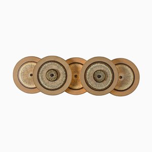Lámpara de pared Soholm Ceramic Discs, Dinamarca, años 70
