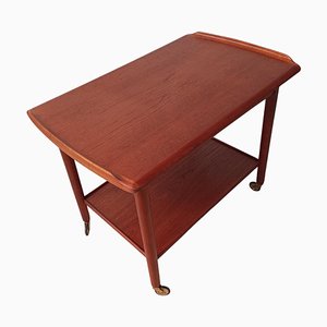Fully Restored Danish Teak Bar Cart with Integrated Tray, 1960s