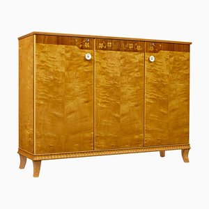 Schwedisches Mid-Century Sideboard aus Birkenholz, 1950er