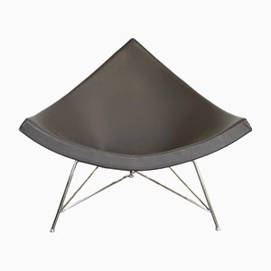 Modernist Coconut Chair in Gray Leather by George Nelson for Vitra