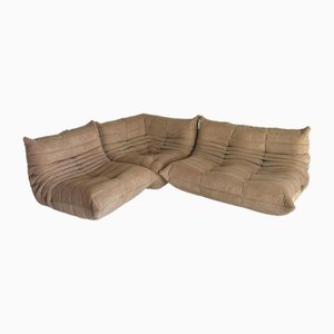 Divani Togo marroni di Ligne Roset, set di 3