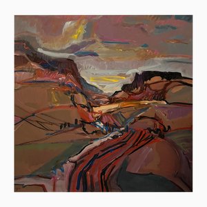 Jean Krille, Paisaje 107, óleo sobre masonita, 1986