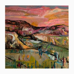 Jean Krille, Landscape 106, Oil on Masonite, 1989