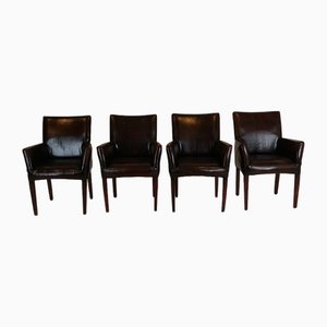 Sheep Leather Dining Chairs, Set of 4