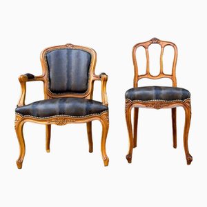 Set of Antique French Chairs, 1900