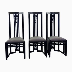 Sillas Tris Tronetto modernas de madera, años 70. Juego de 3