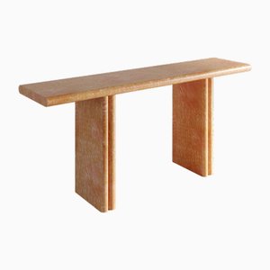 Jacques Apricot Orange Console Table in Birds Eye Maple by Fred & Juul