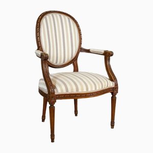 Early 19th Century Louis XVI French Walnut Armchair