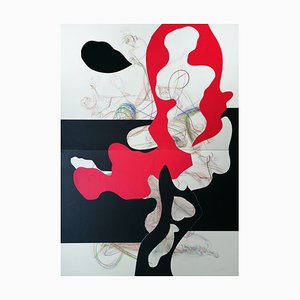 Stefano Mazzolini, Vinilo, 2023, Collage & Pastel sur Papier