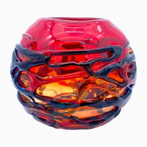 Round Red Vase in Handcrafted Murano Glass from YourMurano