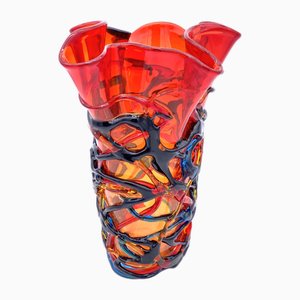 Rote Vase aus Muranoglas von YourMurano