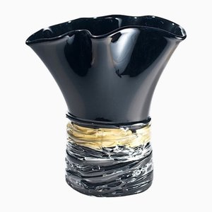 Moderne Schwarze Vase aus Muranoglas von YourMurano