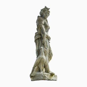 Garden Sculpture of Goddess Hera with Peacock, 1800s