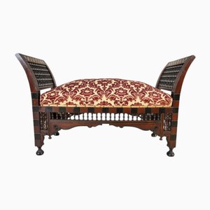 19th-Century Bench in Exotic Wood, 1890s