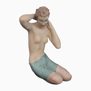 Clelia Le Bertetti, Große Aktskulptur, 1920er, Keramik