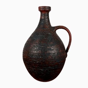 Brutalistische deutsche Mid-Century Studio Keramik Karaffe Vase von Gerhard Liebenthron, 1964