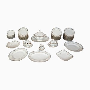 Vaisselle Décorée en Porcelaine, 1890s, Set de 60