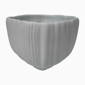 Pleated Bowl in White by Martin Freyer for Rosenthal Studio Linie, 1992