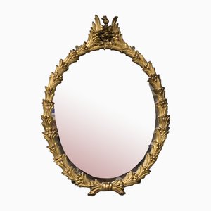 Victorian Gilt Oval Mirror, 1880