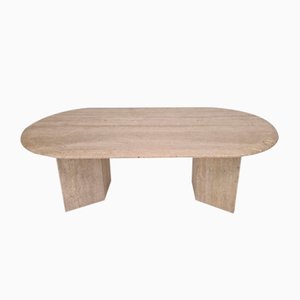 Mesa de centro de travertino, Italia, años 80