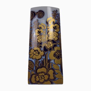 Pop Art Hutschenreuther Cobalt Porcelain Vase by Hermann Schwahn, Germany, 1960s