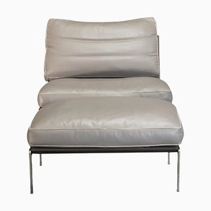 Set of Flexform Happy Armchair and Footstool attributed to Antonio Citterio, 2016