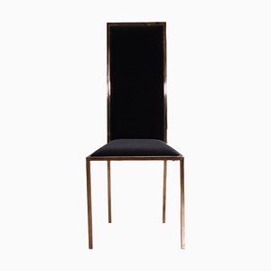 Kesterport Dining Chair in Black and Gold Velvet