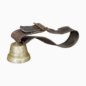 Antike Schweizer Rinderglocke aus gegossener Bronze, 1890er