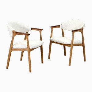 Set of Armchairs in Oak and Teak by Yngve Ekström