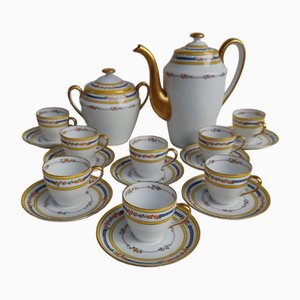 Servizio da caffè in porcellana Limoges di Charles Ahrenfeldt, anni '10, set di 18