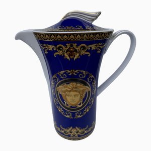 Medusa Blue Coffee Pot by Versace for Rosenthal Meets Versace, 2000s