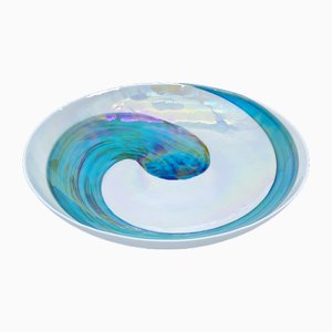 Ivory Green Murano Glass Plate from YourMurano
