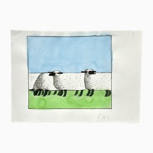 François-Xavier Lalanne, Le Mouton, 2000s, Aquarelle