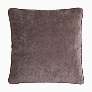 Housse de Coussin Happy Frame en Velours Marron par LO Decor