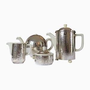 Art Deco Bauhaus Coffee & Tea Service by Atelier Mayer for Hutschenreuther WMF, 1930s, Set of 4