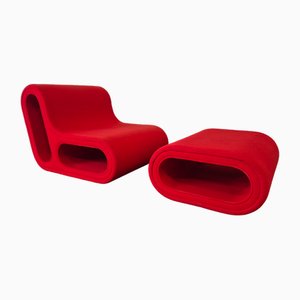 Other One Sessel mit Fußhocker von Leif Jörgensen für Hay, 2004, 2er Set