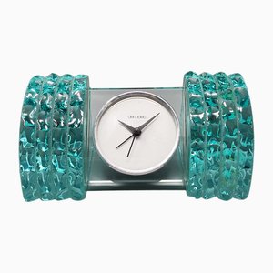 Table Clock in Crystal from Omodomo, Italy, 1970s